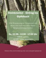 Steinknückel - Eintrag ins Gipfelbuch
