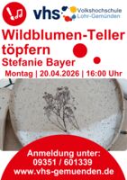 Wildblumen-Teller töpfern