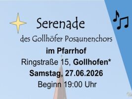 Serenade des Gollhöfer Posaunenchores im Pfarrhof Gollhofen