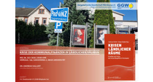 Vortrag zum Thema: Krise der Kommunalfinanzen in ländlichen Räumen
