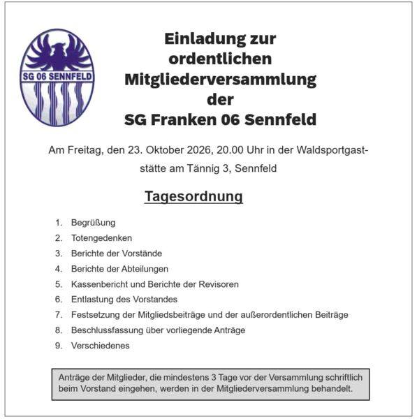 jahreshauptversammlung