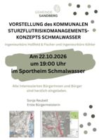 Vorstellung des kommunalen Sturzflutrisikomanagementskonzepts Schmalwasser