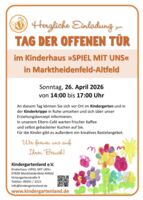 Tag der offenen Tür im Kinderhaus SPIEL MIT UNS mit Krippe und Kindergarten in Marktheidenfeld Altfeld