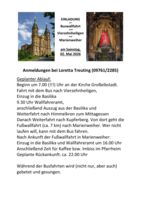 Buswallfahrt nach Vierzehnheiligen und Marienweiher