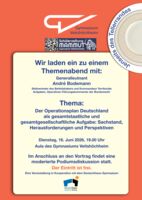 Generalleutnant André Bodemann: Der Operationsplan Deutschland als gesamtstaatliche und gesamtgesellschaftliche Aufgabe: Sachstand, Herausforderungen und Perspektiven