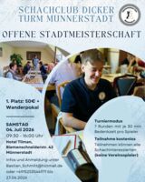 8. Offene Stadtmeisterschaft für Hobbyschachspieler