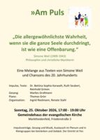 Vortrags- und Chansonabend zu Simone Weil