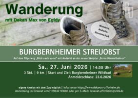 Wanderung mit Dekan Max von Egdy im Burgbernheimer Streuobst