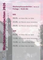 Wochenschlussandachten