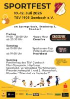 Sportfest TSV Gambach - Volleyballturnier und Open-Air-Konzert Heart-Beat