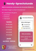 Handysprechstunde für Seniorinnen und Senioren der Gemeinde Dittelbrunn