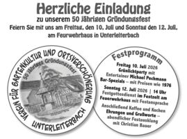 50 Jahre Verein für Gartenkultur und Ortsverschönerung Unterleiterbach