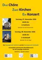 Drei Chöre - Zwei Kirchen - Ein Konzert