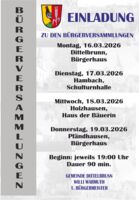 Bürgerversammlung der Gemeinde Dittelbrunn im Ortsteil Pfändhausen