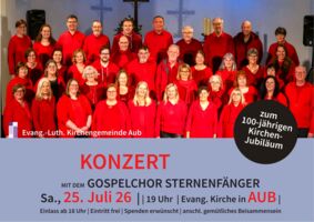 Konzert mit dem Gospelchor Sternenfänger in der Evang. Kirche in Aub