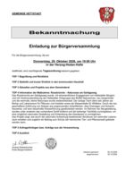 Bürgerversammlung der Gemeinde Hettstadt