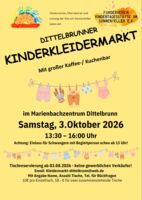 Kinderkleidermarkt der Kindertagesstätte Am Sonnenteller Dittelbrunn